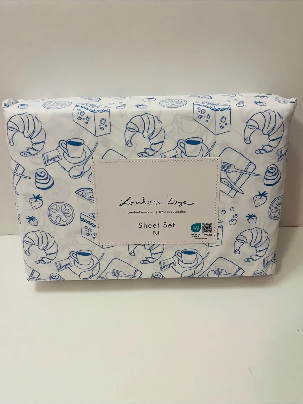 Cynthia Rowley & London Kaye Lot of 2 Full Sheet Sets Parisian Pastry Christmas
